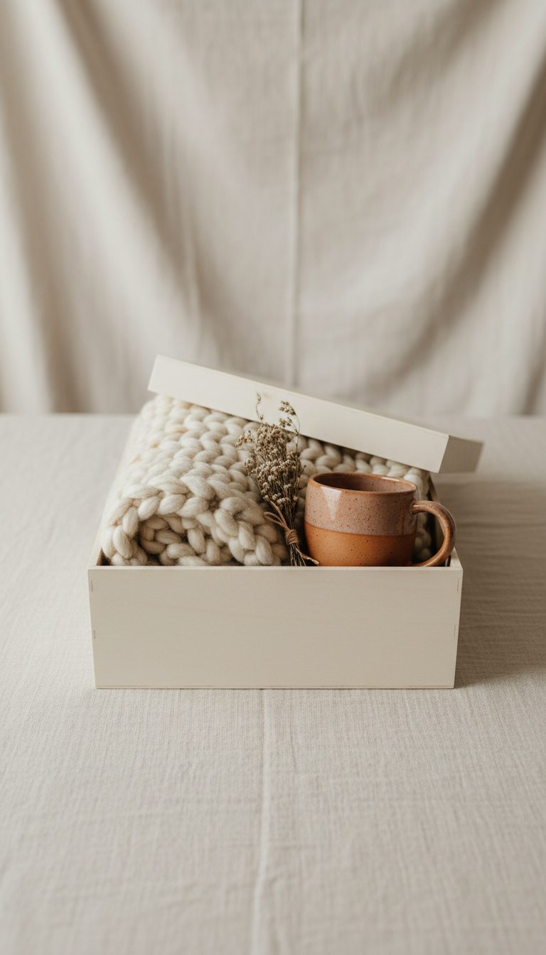 Handcrafted Wood & Candle Set